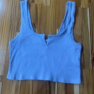 light blue Garage crop top